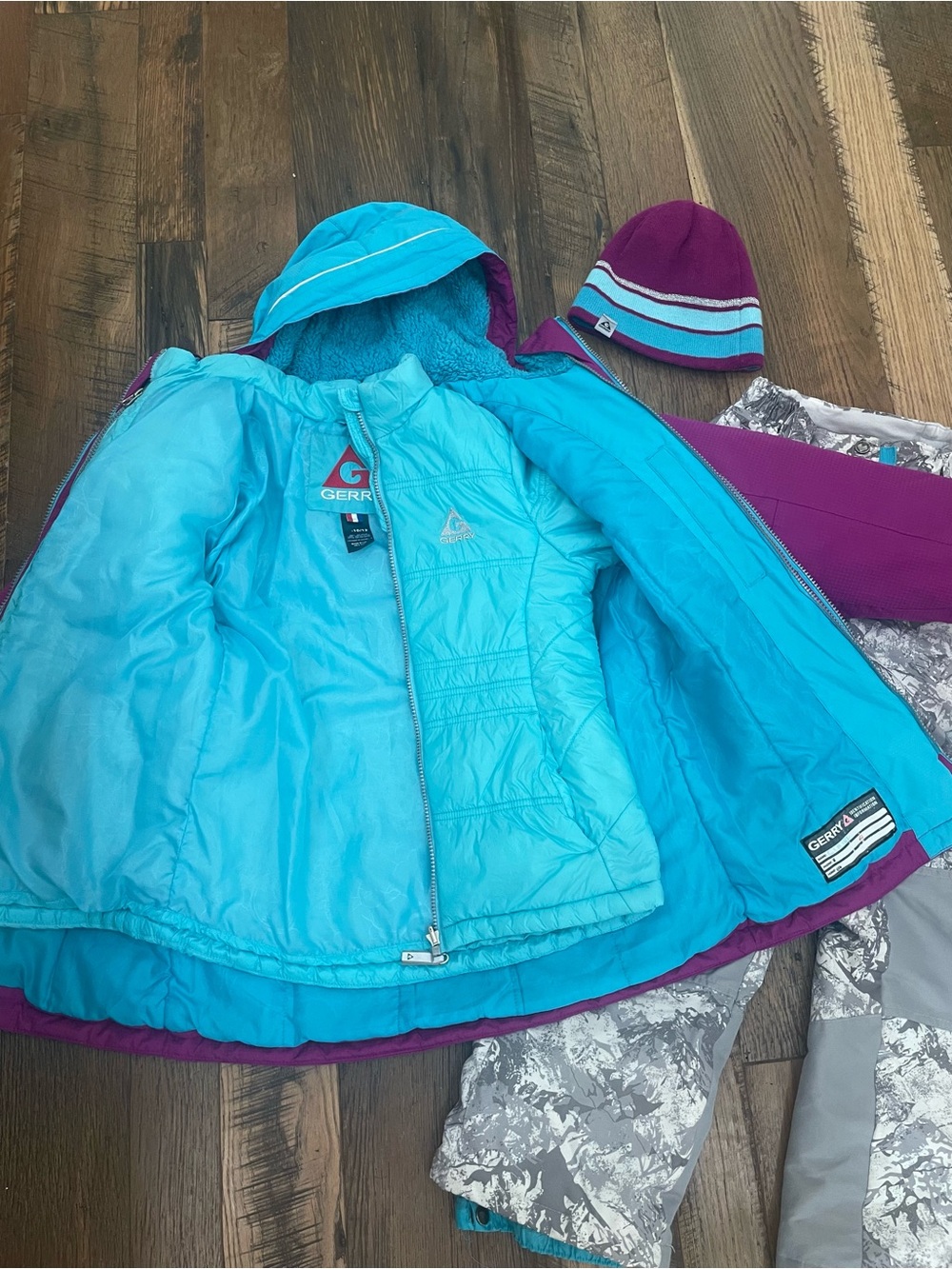 Gerry 4pc snow SET coat jacket bibs girl 10-12 - Picture 3 of 11